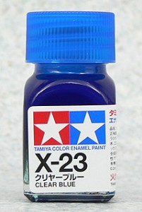 TAMIYA 琺瑯系油性漆 10ml 亮光透明藍色 X-